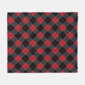 Rode ruiten fleece deken (Voorkant (Horizontaal))