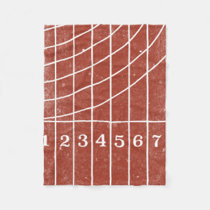 Rode Running Track Distress Style Fleece Deken