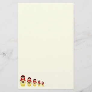 Rode Russische matryoshka het nestelen poppen Briefpapier