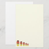 Rode russische matryoshka nestpoppen briefpapier (Voorkant / Achterkant)