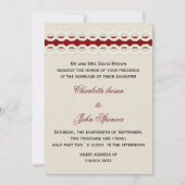 Rode Rustic-schoot en bruiloft van het kant-en-kla Kaart (Voorkant)