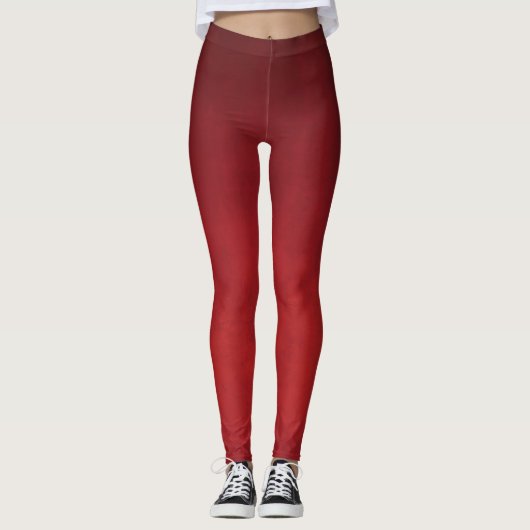 Rode rustieke ombre leggings (Voorkant)