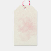 Rode rustieke waterverf winter dennenboom Kerstmis Cadeaulabel (Achterkant)