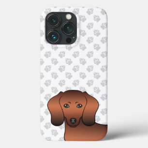 Rode Sable Gladharige Dachshond Honden Kop Met Poo iPhone 13 Pro Hoesje