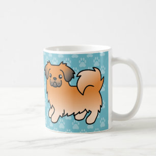 Rode Sable Tibetaanse Spaniel Cartoon Hond Koffiemok
