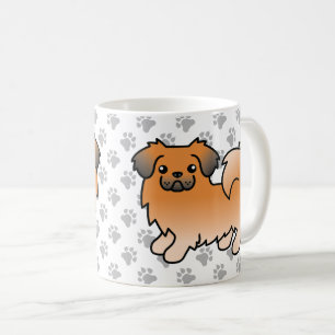 Rode Sable Tibetaanse Spaniel Lieve Cartoon Hond Koffiemok