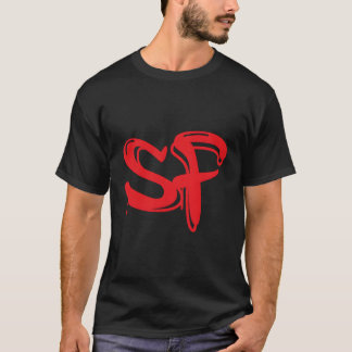 Rode San Francisco SF graffiti stijl T-shirt