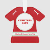 Rode Santa's Helper Photo Template Kinder Ornament (achterkant)