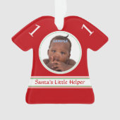 Rode Santa's Helper Photo Template Kinder Ornament (voorkant)
