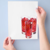 Rode sap cocktail flyer (Hand)