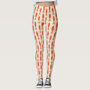 Rode Sardines Vis Zomer Leggings