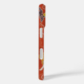 Rode Satijn Brocade met Cloud Chinese Dragon Case-Mate iPhone Case (Achterkant / Rechts)