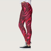 Rode Satijnen Patroon Leggings -  (Links)