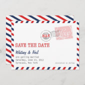 Rode Save the Date Postdienst Collectie (Voorkant / Achterkant)