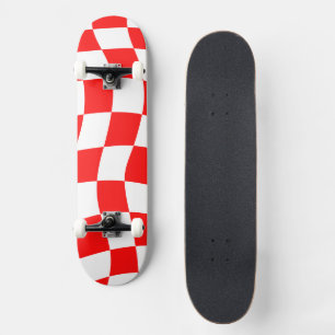Rode Schaakbordje Skateboard