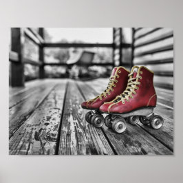 rode Schaatsen Poster