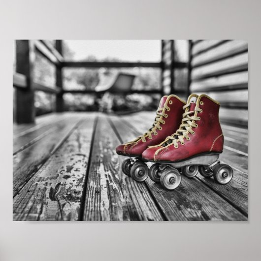  rode Schaatsen Poster (Voorkant)