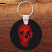 Rode schedel Skeleton Sleutelhanger (Voorkant)