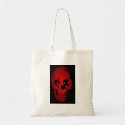Rode schedel Skeleton Tote Bag (Voorkant)