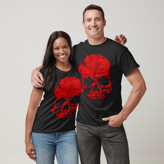 Rode schedel T - shirts (Unisex)
