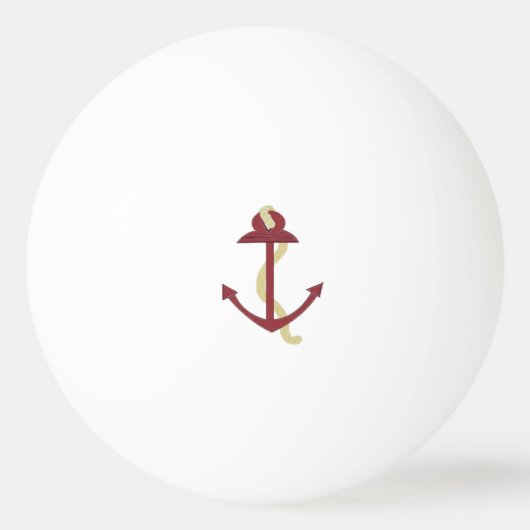 Rode scheepsanker pingpongballen (Voorkant)