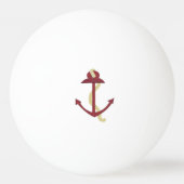 Rode scheepsanker pingpongballen (Achterkant)