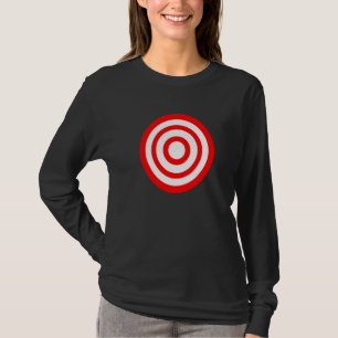 Rode Schijf Britse Dart Bord Bullseye Doel T-shirt