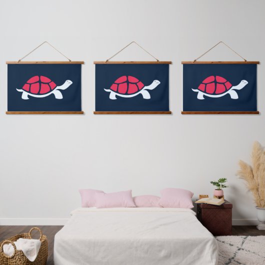 Rode schildpad hangend wandkleed (Slaapkamer)