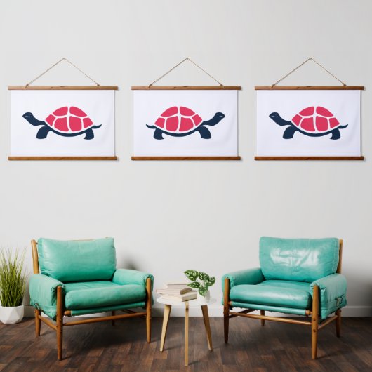 Rode schildpad hangend wandkleed (Woonkamer)