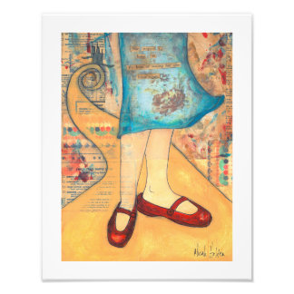 Rode schoenen 11 x 14 afdrukken foto afdruk