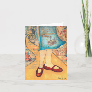 Rode schoenen briefkaart