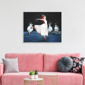 Rode schoenen canvas afdruk (Insitu (Woonkamer))