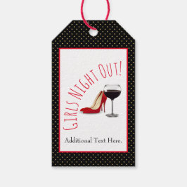 Rode schoenen en rode wijn cadeaulabel