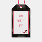 Rode schoenen en rode wijn cadeaulabel (Achterkant)