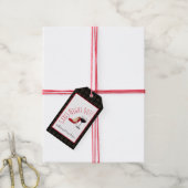 Rode schoenen en rode wijn cadeaulabel (Met Touw)