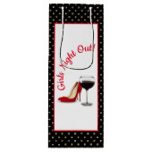 Rode schoenen en rode wijn cadeautas (Voorkant)