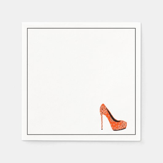 Rode schoenen met hoge hakken servet (Voorkant)