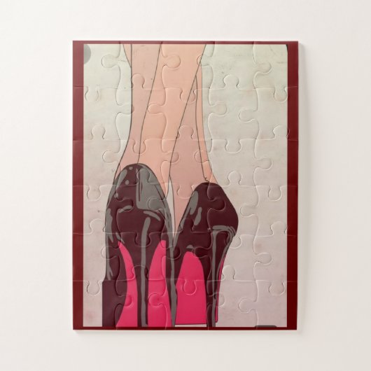 Rode schoenen puzzels (Verticaal)