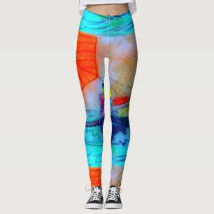 rode schoenenkop leggings