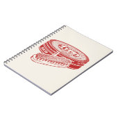 Rode schoenlak notitieboek (Linkerzijde)