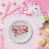 Rode schoenlak papieren bordje (Feest)