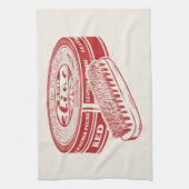 Rode schoenlak theedoek (Verticaal)