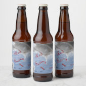 Rode schommel, naam en stijl bier etiket (Flessen)