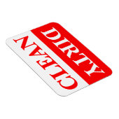 Rode Schone en Vuile Vaatwasser Magneet (Rechterzijde)