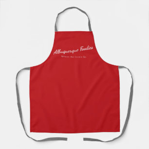 Rode schort met Albuquerque Foodies-logo