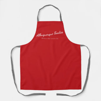 Rode schort met Albuquerque Foodies-logo