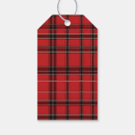 Rode Schotse Tartan bruiloft gunst Cadeaulabel