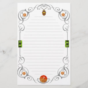 Rode schouderwets leder briefpapier