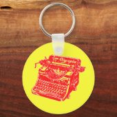 rode schrijfmachine sleutelhanger (Voorkant)