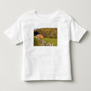 Rode schuur en hekrij langs de Blue ridge Kinder Shirts